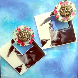 Honey B Gold Tupac Earrings